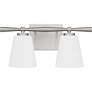 Thumbnail3 of Quoizel Brindley 7 1/4"H Brushed Nickel 2-Light Wall Sconce more views