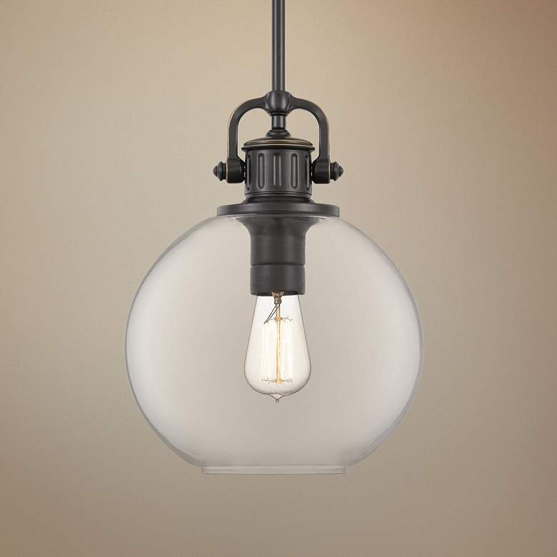 Image 1 Quoizel Britton 10" Wide Palladian Bronze Mini Pendant