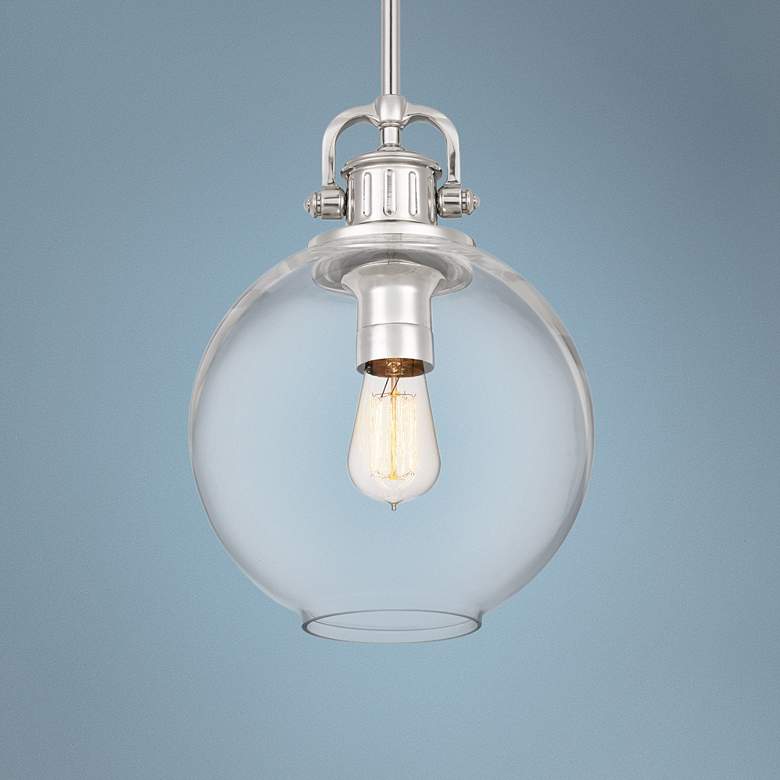 Image 1 Quoizel Britton 10" Wide Polished Nickel Mini Pendant