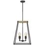 2_Quoizel Brockton 17"W Gray Ash 4-Light Foyer Pendant Light