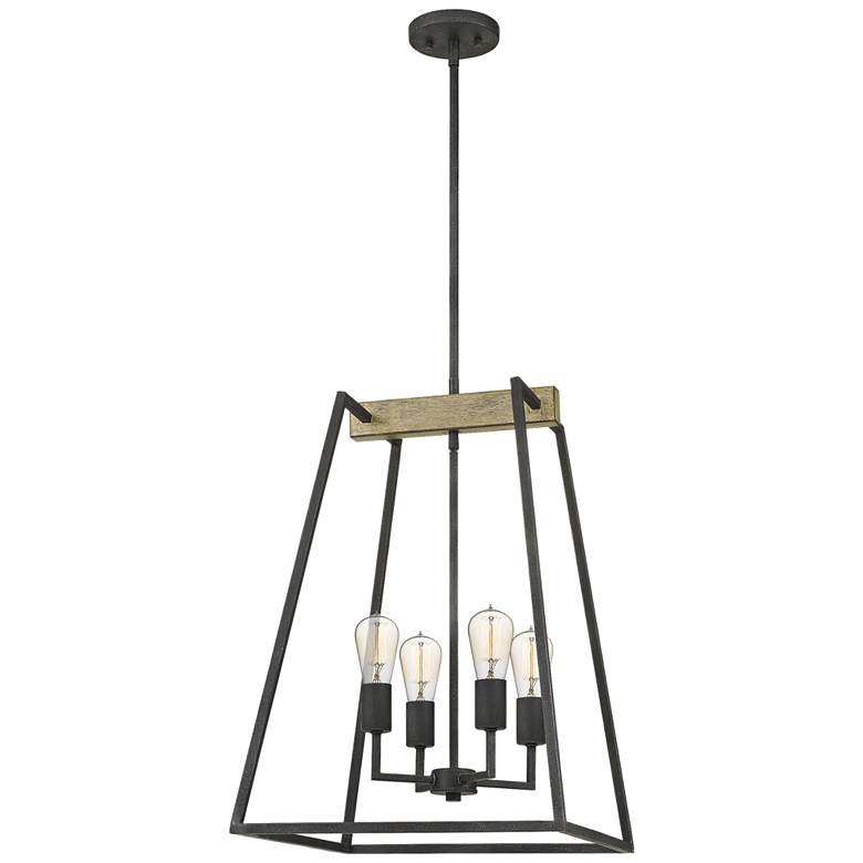 Image 3 Quoizel Brockton 17"W Gray Ash 4-Light Foyer Pendant Light more views