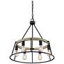 Thumbnail2 of Quoizel Brockton 24 1/2" Wide Gray Ash 6-Light Chandelier more views