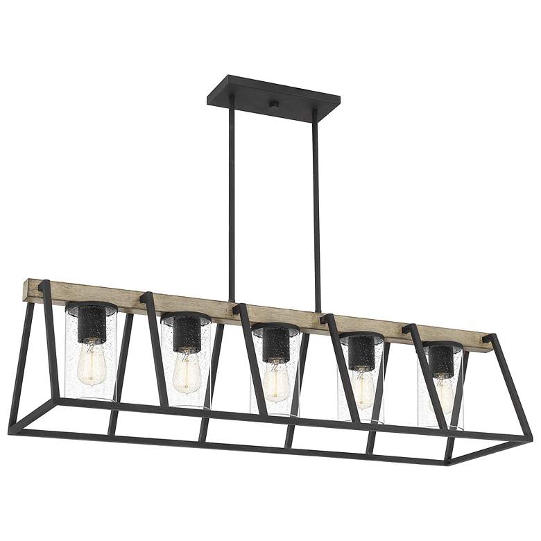 Image 4 Quoizel Brockton 42" Wide Gray Ash 5-Light Island Chandelier more views
