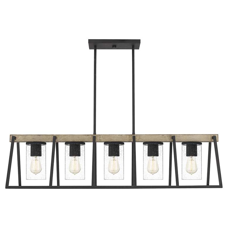 Image 5 Quoizel Brockton 42" Wide Gray Ash 5-Light Island Chandelier more views