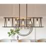 2_Quoizel Brockton 42"W Gray Ash 5-Light Island Chandelier