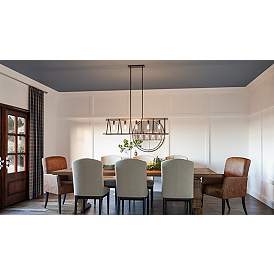 Image5 of Quoizel Brockton 42"W Gray Ash 5-Light Island Chandelier more views