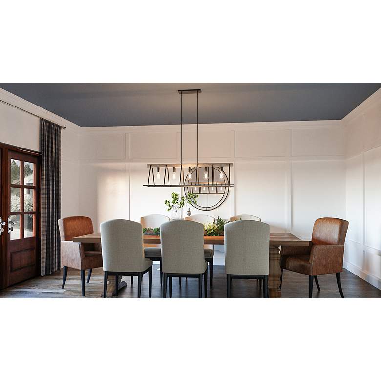 Image 5 Quoizel Brockton 42"W Gray Ash 5-Light Island Chandelier more views