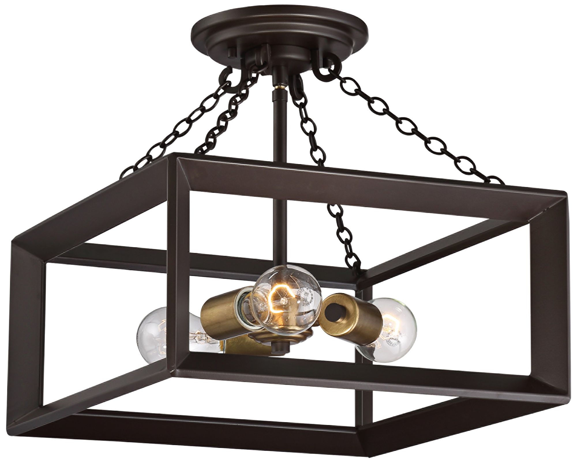 Quoizel Brook Hall 14" Wide Western Bronze Ceiling Light