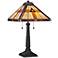 Quoizel Bryant 23" High Bronze Tiffany-Style Architectural Table Lamp