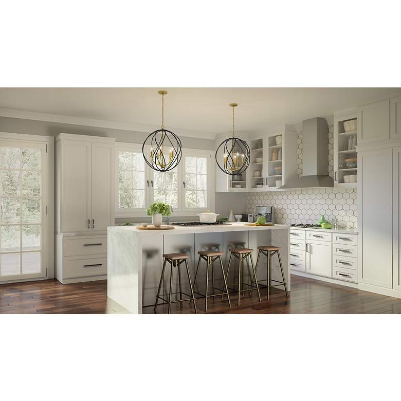 Image 3 Quoizel Bryn 24" Wide Aged Brass 5-Light Globe Pendant more views