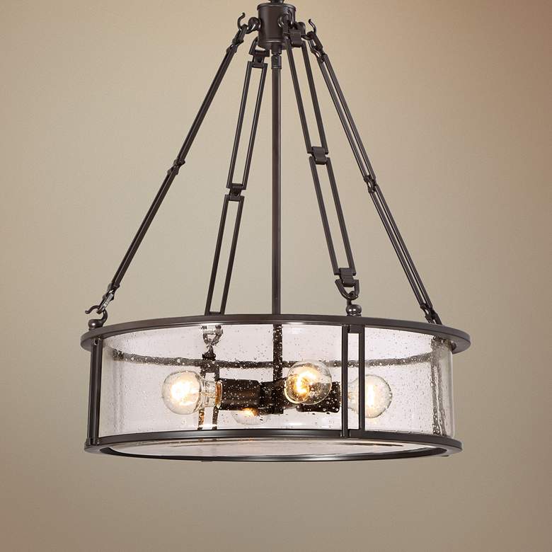 Image 1 Quoizel Buchanan 20"W Western Bronze Steel Pendant Light