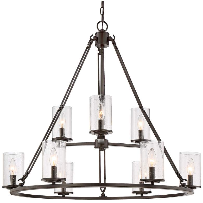 Image 2 Quoizel Buchanan 33"W Western Bronze 9-Light Chandelier