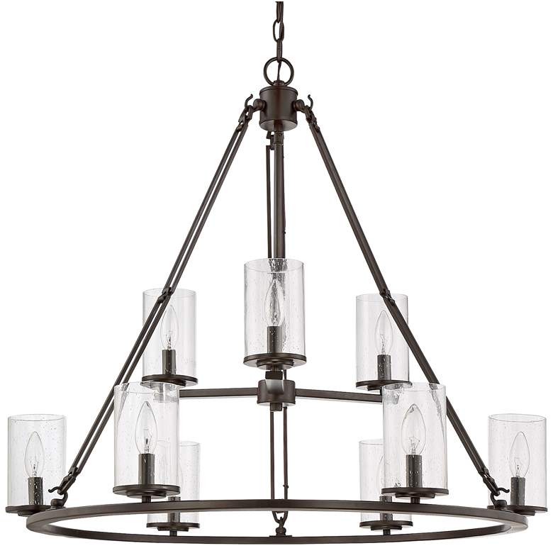 Image 3 Quoizel Buchanan 33"W Western Bronze 9-Light Chandelier more views