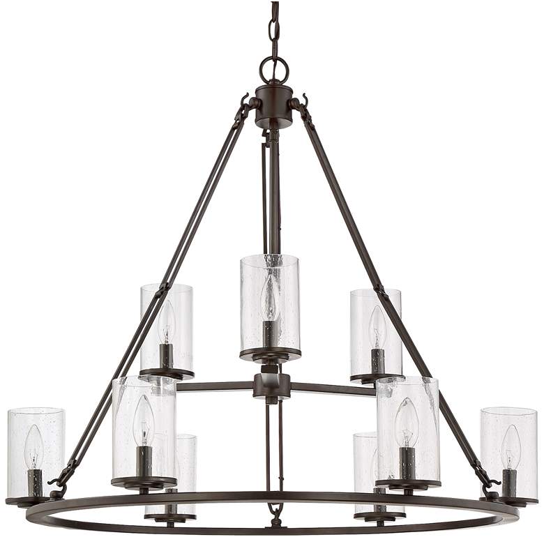 Image 3 Quoizel Buchanan 33 inchW Western Bronze 9-Light Chandelier more views