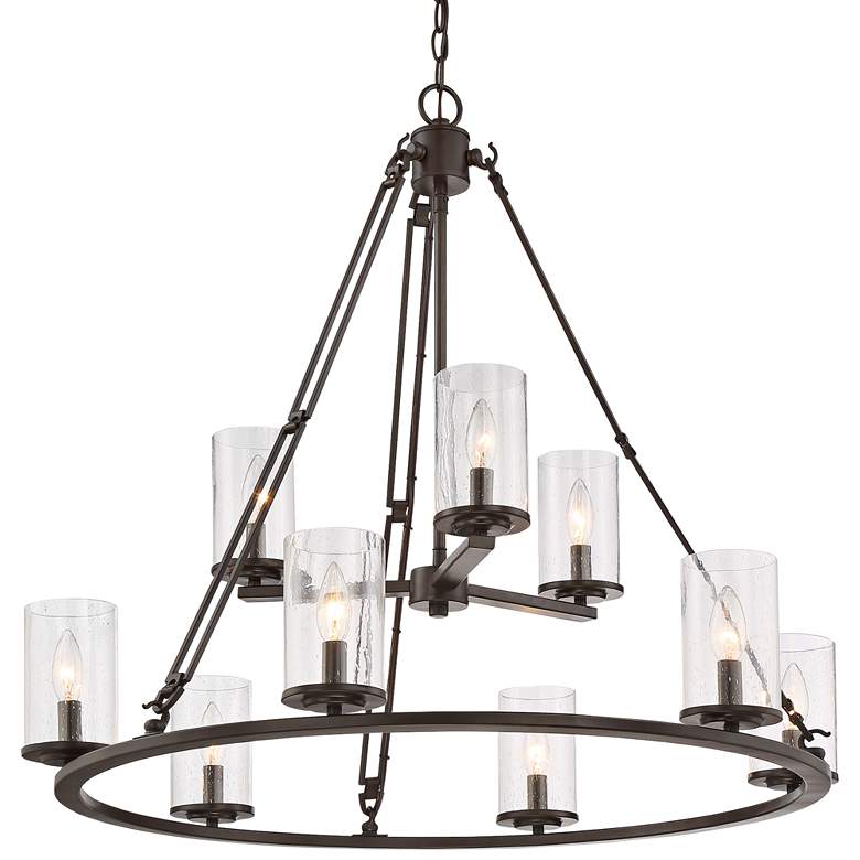 Image 5 Quoizel Buchanan 33"W Western Bronze 9-Light Chandelier more views