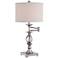 Quoizel Buckler Brushed Nickel Swing Arm Table Lamp