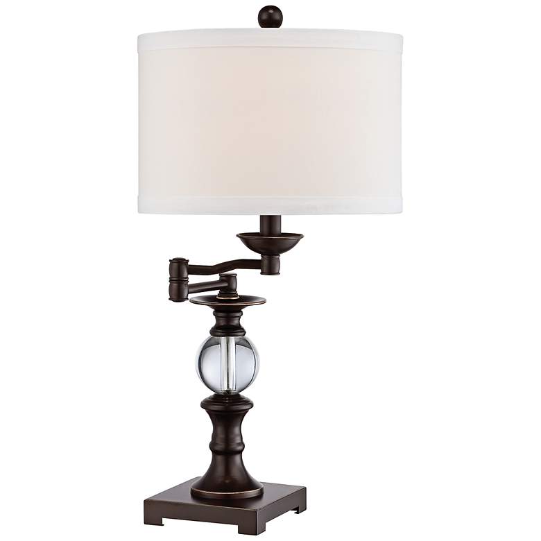 Image 1 Quoizel Buckler Palladian Bronze Swing Arm Table Lamp
