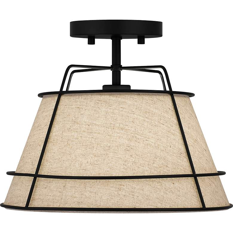 Image 5 Quoizel Burbidge 13" Wide Matte Black Ceiling Light more views