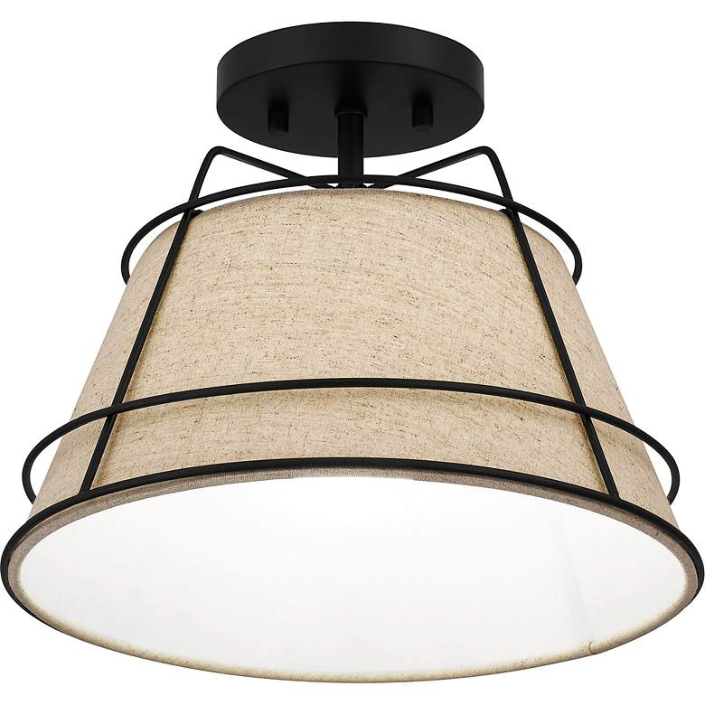 Image 6 Quoizel Burbidge 13" Wide Matte Black Ceiling Light more views