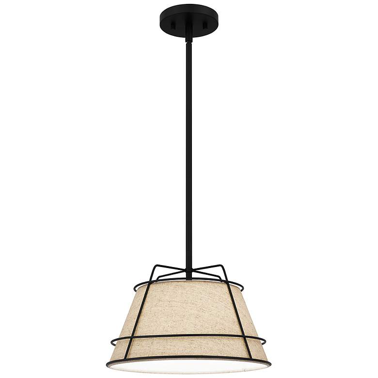 Image 2 Quoizel Burbidge 13" Wide Matte Black Pendant Light