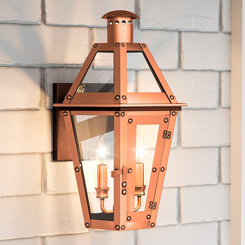 Image 2 Quoizel Burdett 18 1/4" High Aged Copper Outdoor Wall Light