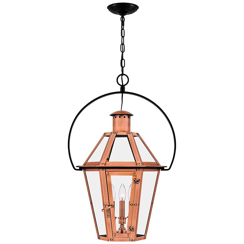 Image 3 Quoizel Burdett 24 1/4 inch High Aged Copper Outdoor Hanging Light