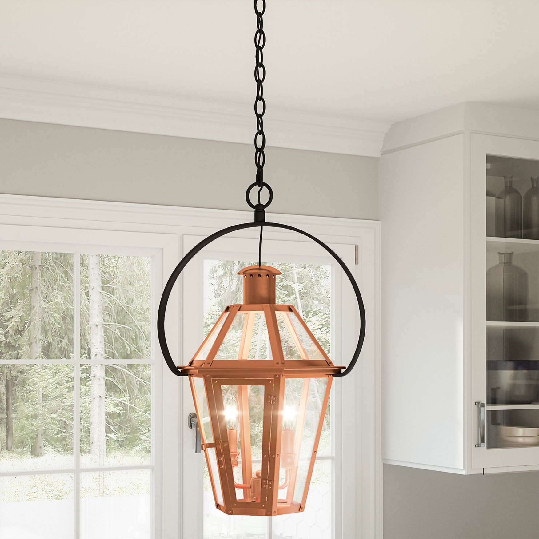 aged copper light fixtures