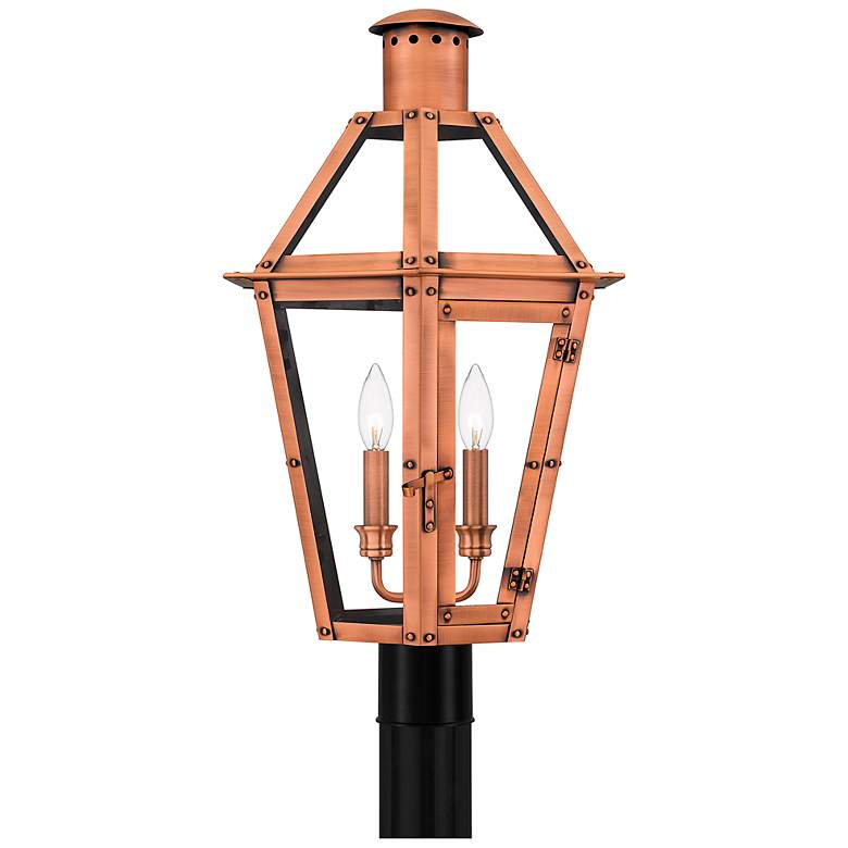 Image 4 Quoizel Burdett 24 3/4" High Aged Copper Outdoor Post Mount Light more views