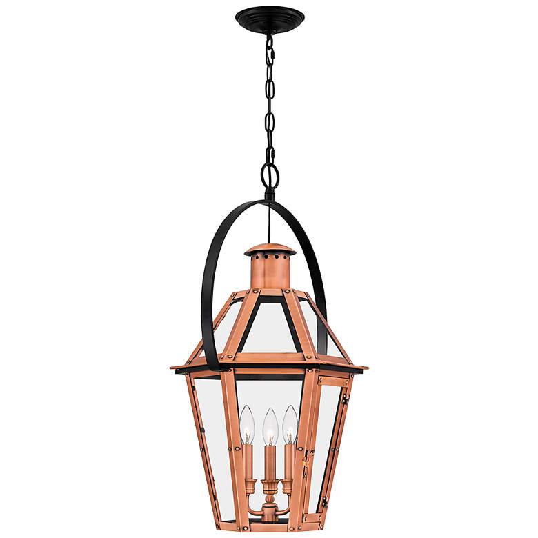 Image 4 Quoizel Burdett 28" High Aged Copper Outdoor Hanging Light more views