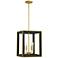 Quoizel Burwell 14" Wide Matte Black 4-Light Foyer Pendant