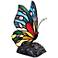 Quoizel Butterfly 9" High Tiffany-Style Accent Lamp