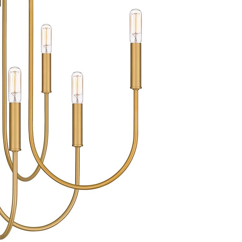 Image 7 Quoizel Cabry 28" Modern Brushed Brass Candelabra 8-Light Chandelier more views