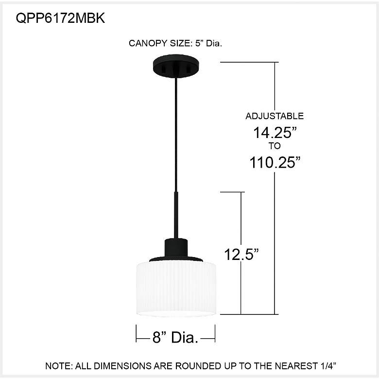Image 7 Quoizel Callahan 8" Wide Matte Black Mini Pendant more views