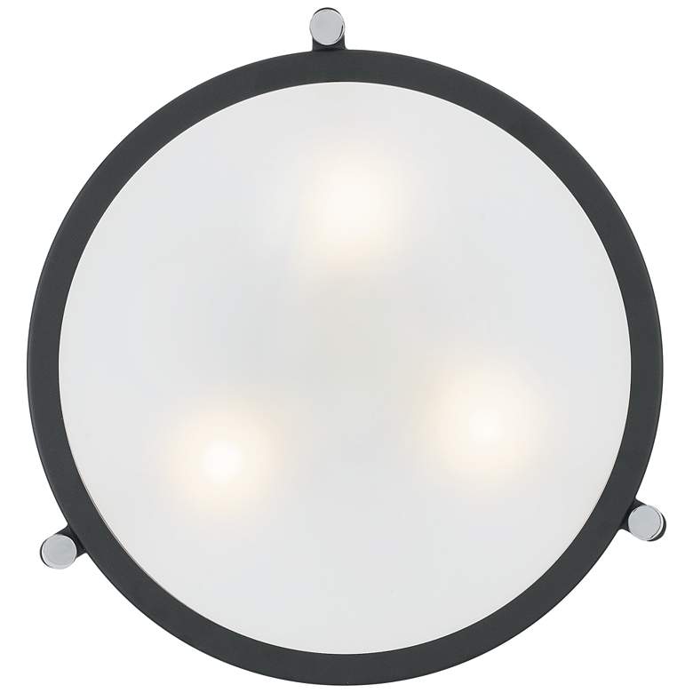 Image 3 Quoizel Calvary 17 1/2" Wide Earth Black Drum Ceiling Light more views