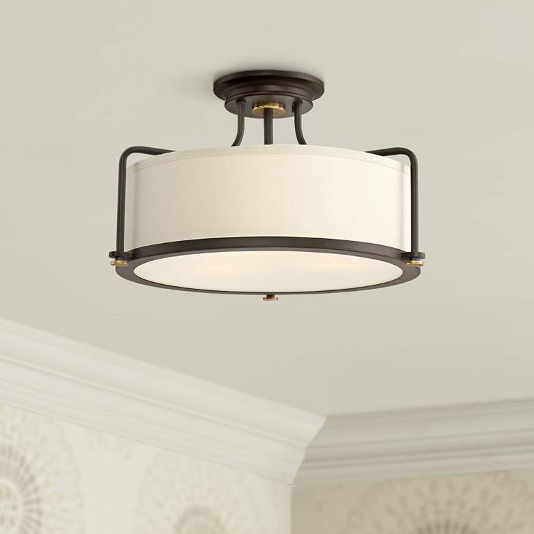 Image 1 Quoizel Calvary 17 1/2" Wide Western Bronze Ceiling Light