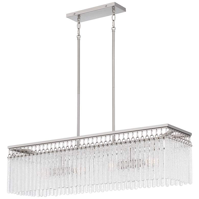 Image 1 Quoizel Camilla 38" Wide Brushed Nickel Linear Pendant