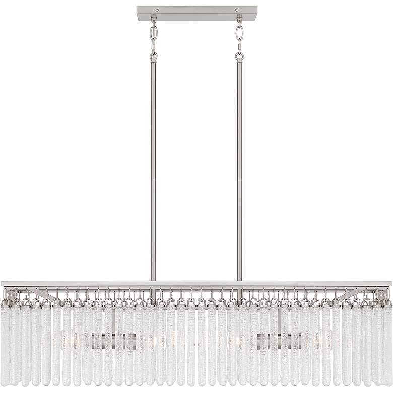 Image 3 Quoizel Camilla 38" Wide Brushed Nickel Linear Pendant more views