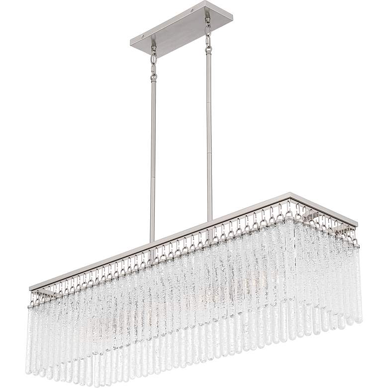 Image 4 Quoizel Camilla 38" Wide Brushed Nickel Linear Pendant more views