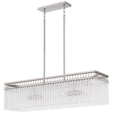 Quoizel Camilla 38" Wide Brushed Nickel Linear Pendant