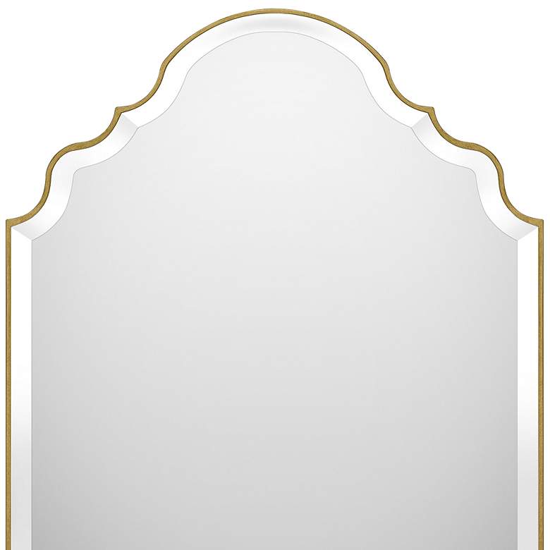Image 2 Quoizel Camille 36.5" x 23.5" Gold Arch Top Wall Mirror more views