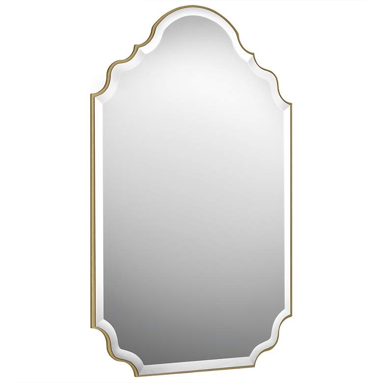 Image 2 Quoizel Camille 36.5 inch x 23.5 inch Gold Arch Top Wall Mirror more views