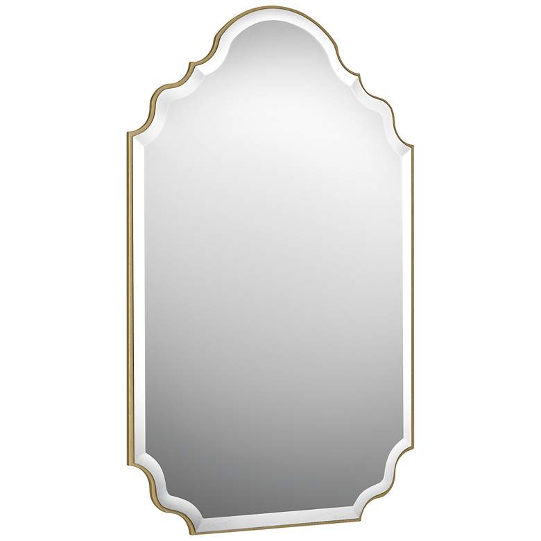 Image 3 Quoizel Camille 36.5" x 23.5" Gold Arch Top Wall Mirror more views