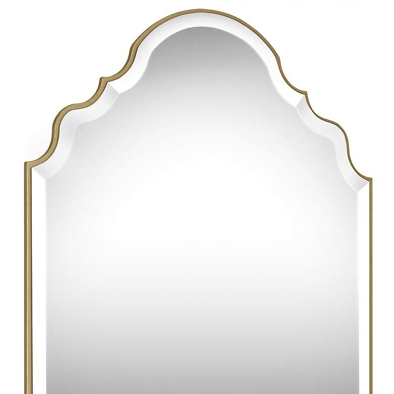 Image 3 Quoizel Camille 36.5" x 23.5" Gold Arch Top Wall Mirror more views