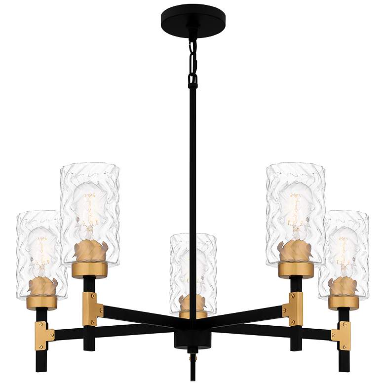 Image 1 Quoizel Carly 28" Wide Matte Black 5-Light Chandelier
