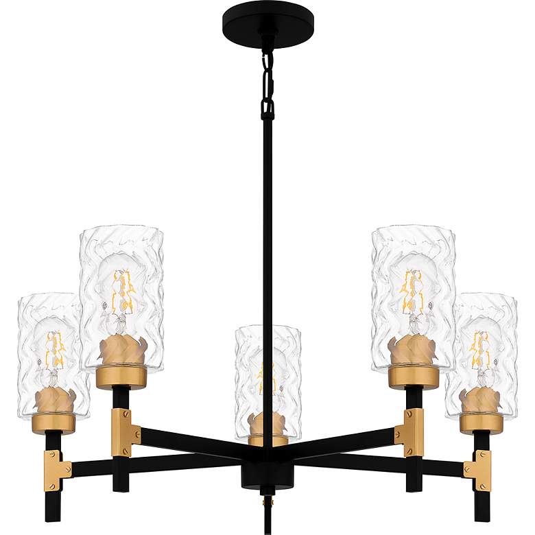 Image 2 Quoizel Carly 28" Wide Matte Black 5-Light Chandelier more views