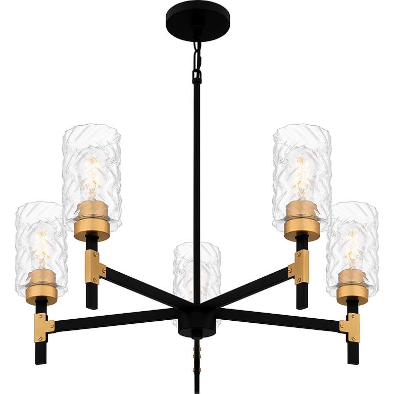 Image 4 Quoizel Carly 28" Wide Matte Black 5-Light Chandelier more views