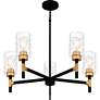 Quoizel Carly 28" Wide Matte Black 5-Light Chandelier