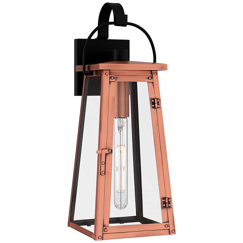 Image 1 Quoizel Carolina 19 1/2" High Aged Copper Outdoor Wall Light