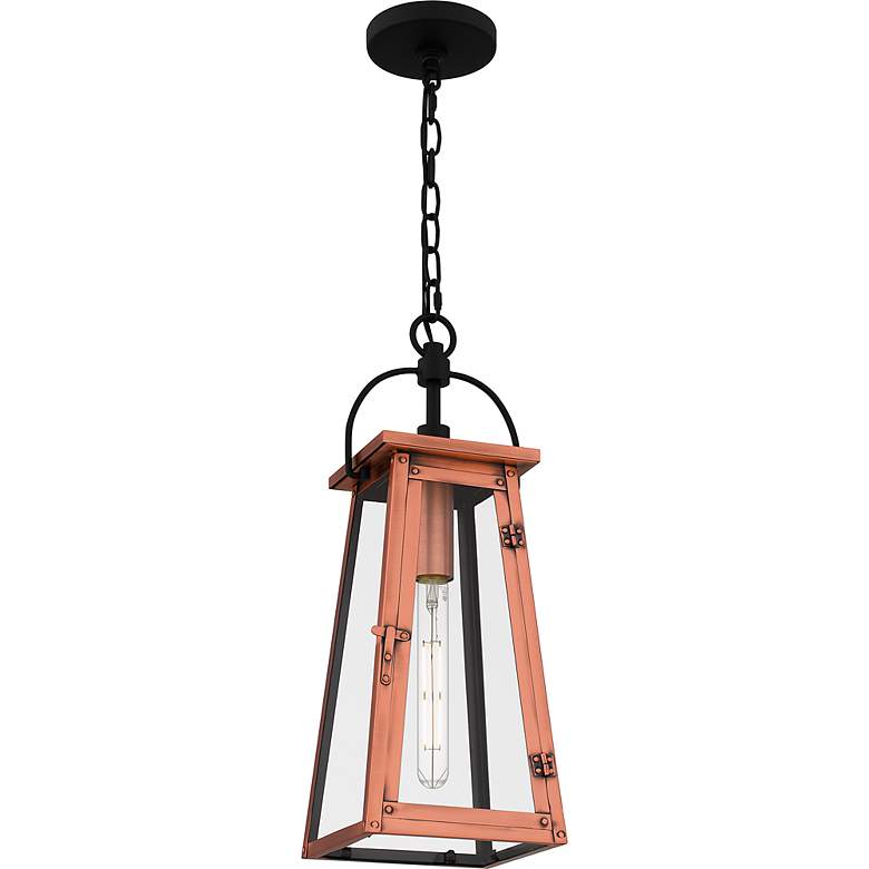 Image 4 Quoizel Carolina 19 3/4"H Aged Copper Outdoor Hanging Light more views
