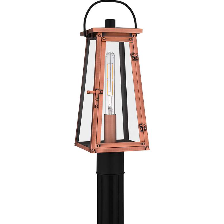 Image 2 Quoizel Carolina 20 1/2" High Aged Copper Outdoor Post Light more views